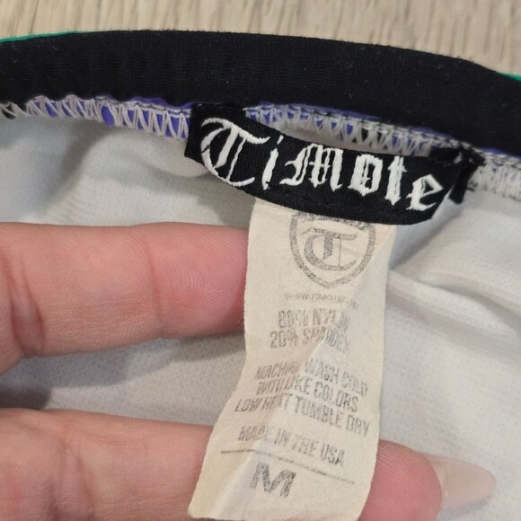 Timoteo mens rainbow Multicolor Striped Palm Bikini Bottom speedo Size M - Picture 3 of 4